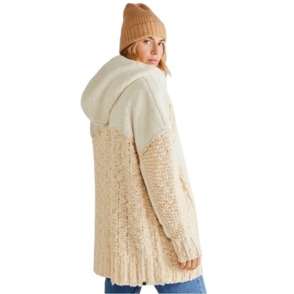FREE PEOPLE Stormy Sherpa Cardi SMALL New! - Picture 3 of 11